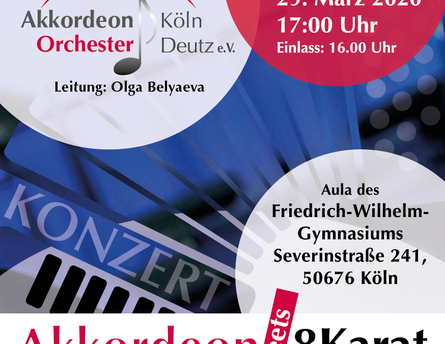 ***ABGESAGT***Frühjahrs-Konzert Akkordeon meets 8Karat